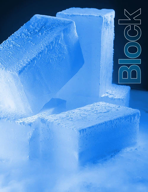 Hielo seco en presentación block